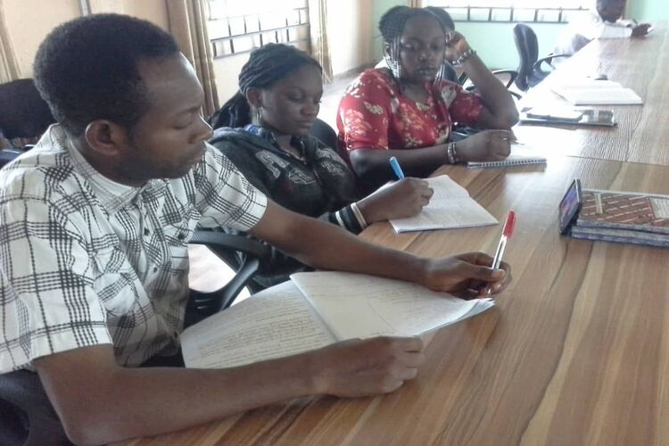 HUNI Mass Communication Students in a Practical News Writing Session